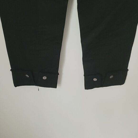 Zara Denimwear Cuffed Hem Jeans in Black Size 6 - Picture 7 of 8